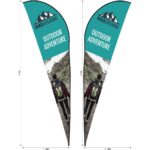 Legend 4m Sublimated Sharkfin Double-Sided Flying Banner Skin (Excludes Hardware)