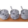 Marble Bamboo Canisters Set