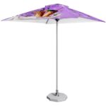 Sublimated Parasol Single Round Pole 2 x 2m