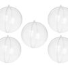 5-Pack Fillable Christmas Bauble Set