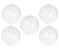5-Pack Fillable Christmas Bauble Set