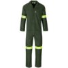 Acid Resistant Polycotton Conti Suit - Reflective Arm & Legs - Yellow Tape