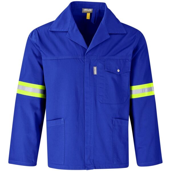 Site Premium Polycotton Jacket - Reflective Arms - Yellow Tape