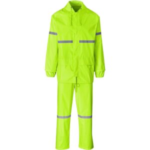 Outdoor Hi-Viz Reflective Polyester/PVC Rainsuit