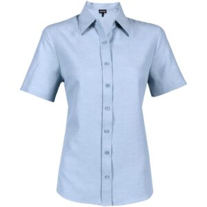 Ladies Short Sleeve Oxford Shirt