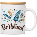 Okiyo Sozo Bamboo & Ceramic Sublimation Coffee Mug - 330ml