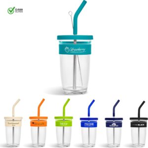 Kooshty Slurp Glass Kup & Straw - 480ML