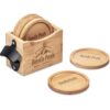 Okiyo Kanpai Bamboo Coaster & Bottle Opener Set