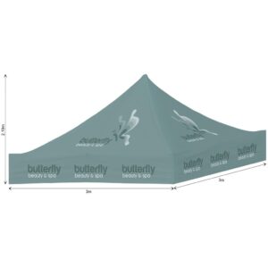 Ovation Sublimated Gazebo 3m X 3m - Roof  (Excludes Hardware)