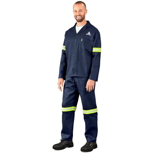 Technician 100% Cotton Conti Suit - Reflective Arms & Legs - Yellow Tape