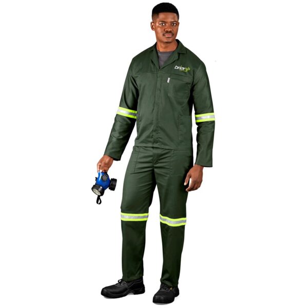 Acid Resistant Polycotton Conti Suit - Reflective Arm & Legs - Yellow Tape