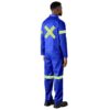 Safety Polycotton Boiler Suit - Reflective Arms Legs & Back - Yellow Tape