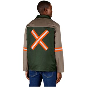 Site Premium Two-Tone Polycotton Jacket - Reflective Arms & Back - Orange Tape