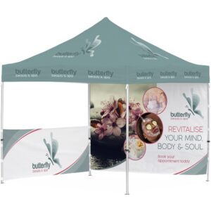 Ovation Sublimated Gazebo 3m X 3m - 1 Half-Wall Skin - 1 Full-Wall Skin