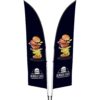 Legend 2M Sublimated Arcfin Double-Sided Flying Banner - 1 complete unit