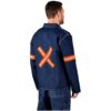 Cast Premium 100% Cotton Denim Jacket - Reflective Arms & Back - Orange Tape