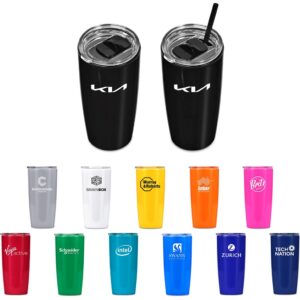 Altitude Daytona Plastic 2-in-1 Double-Wall Tumbler & Straw - 600ml